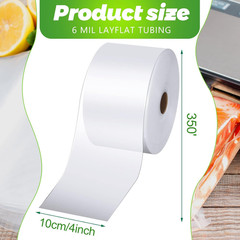 LDPE Poly Tubing Roll 6 Mil, Candy Lei Tubing Roll Plastic Tube Bulk for Packing