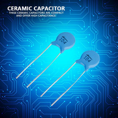 50Pcs Ceramic Capacitor, 1000V 104M 0.1Uf 100Nf High Voltage Disc Ceramic Capaci