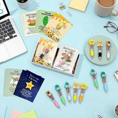 50 Sets Positive Back to School Gifts Multicolor Pens 4-in-1 with Support Car…
