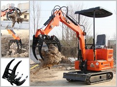 NEW Mini Excavator Grab Bucket Attachment for 0.8-1.5T Excavator Free Shipping