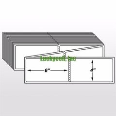 4000 Fanfold 4×6 Direct Thermal Shipping Labels For Zebra 2844 ZP450 ZP500 ZP505