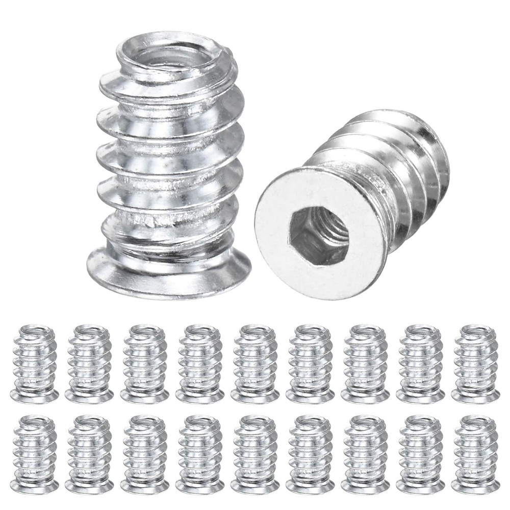 METERXITY M4x12mm Silver Hex Inserts 20pk