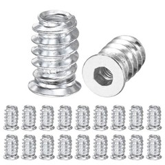 METERXITY M4x12mm Silver Hex Inserts 20pk