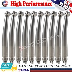 10 Packs NSK Style Dental High Speed Handpiece Push Button 4Hole Air Turbine USA