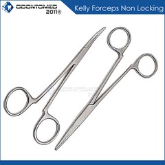 Forceps Kelly Hemostat Surgical Non Locking Curved Straight Clamp Plier DS-1564