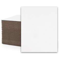 50 Pack Mat Board Center 8×10 Corrugated Cardboard Sheets 1/16 Inch Thick Flat