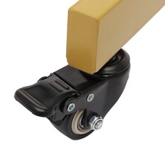 Modern Gold Clothing Display Rack Stand Retail Rolling Garment Hanger w/Wheels