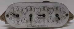 2 VINTAGE KILOWATT WATT HOUR METERS, R-600 & R-1200 INDUSTRIAL GAGES