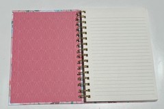 Clementine Twin Wire Hard Cover Spiral Journal Notebook Floral Swan “Notes”