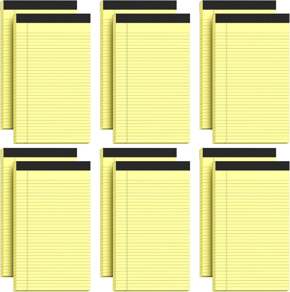 Zaviko Legal Pads 8.5 x 14, Wide Ruled Pads, 12 8.5×14 In-30 Sheets