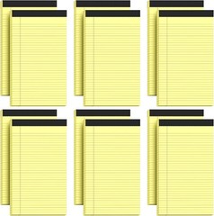 Zaviko Legal Pads 8.5 x 14, Wide Ruled Pads, 12 8.5×14 In-30 Sheets