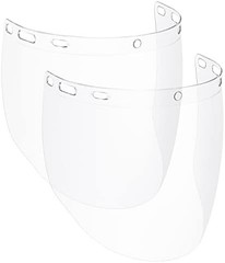 NoCry 2-Pack of Replacement Visors for Heavy Duty Clear Face Shield; Anti-Fog Pr