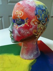 STYROFOAM FOAM MANNEQUIN WIG HEAD DISPLAY HAT CAP WIG HOLDER WHITE FOAM HEAD-USA