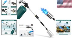 Propane Torch Weed Burner, Adjustable Flame Thrower with Detachable Handle, Blow