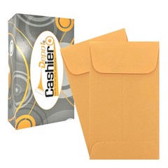500 Cashier Depot – #7 Coin Envelopes, 3.5 x 6.5 Inches Brown Kraft Paper Gummed