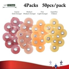 200PCS Dental finishing polishing discs 12.7mm coarse/medium/fine/superfine