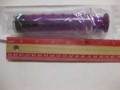 ( 1x ) 60mL Oral Syringe , Medline, Sterile Clear Barrel Purple Plunger with Cap