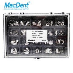 MacDent Dental Orthodontic 16#-#35 Bands with Buccal Tube 1st Molar Roth.022