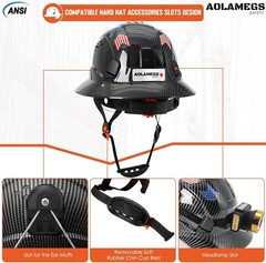 Hardhats size range from 53-63cm/ 20.86-24.80 inch, Bright Black Carbon…