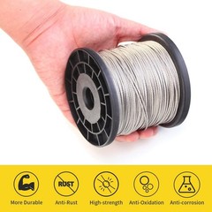 Corrosion Resistant 328FT Stainless Steel Cable for Hanging Plants and Lights