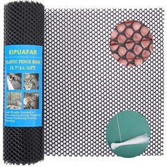 Pet Proof Barrier Net, Black Plastic Chicken Wire Mesh Fencing 15.7IN x 6.56FT,
