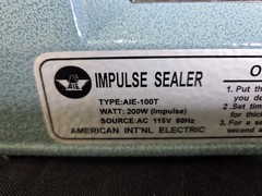 AMERICAN INT’NL ELECTRIC AIE-100T IMPULSE SEALER 200W AC 120V 60HZ Works Great!