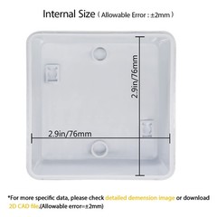IP65 Water Resistant Dustproof ABS Plastic Electrical Junction Box 3.1×3.1×1.9
