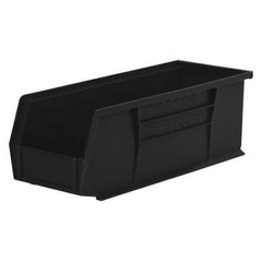 Akro-Mils 30234Black Hang & Stack Storage Bin, Plastic, 5 1/2 In W, 5 In H, 14