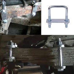 2Pcs Leaf Spring Clamp Kit, Fits Up To 3 Inch Wide Springs, Locks Silver