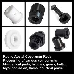 2 Pack round Acetal Copolymer Rods – 1 -Inch Diameter and 12-Inch Length Opaque