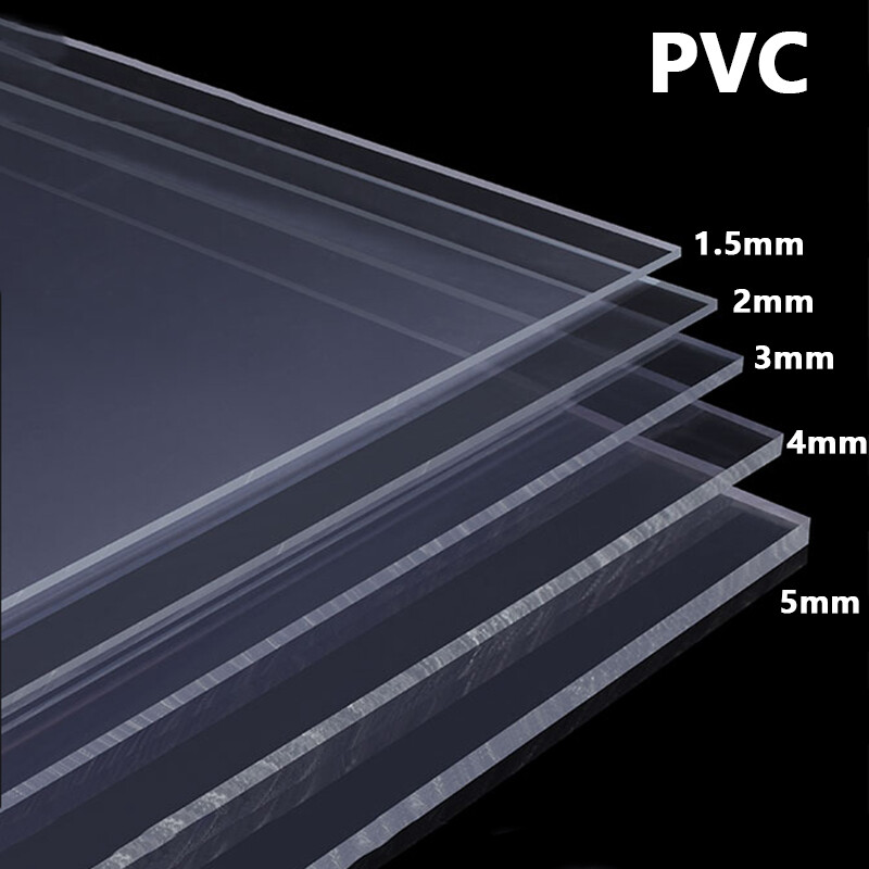 Translucent PVC Plastic Sheet Thin Clear Plastic Panel PVC Plat Thick 0.3mm-2mm