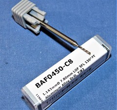 Harvey Tool 1.143mm(0.045″) Dia. 3 flute 7.8mm (.307″) LOC 3mm Shank 3Pcs Lot