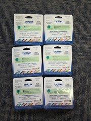 (Lot of 6) P-Touch Brother TZe 251 Black on White Label Tape – Genuine OEM