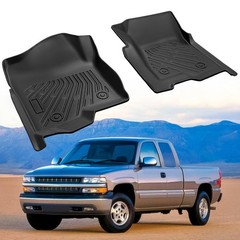 1999-2006 Only Crew Cab/Extended Cab All Weather Floor Mats for Chevy Silvera…