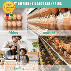 100 Packs Egg Cartons Cheap Bulk，Plastic for 12 Eggs, Clear Egg Cartons 3 * 4 Gr