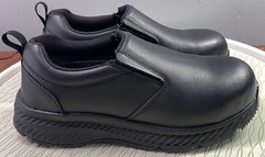 ACE Shoes For Crews Steel Toe Slip-Resistant Work Shoes Black Wom. 7,Men 5.5