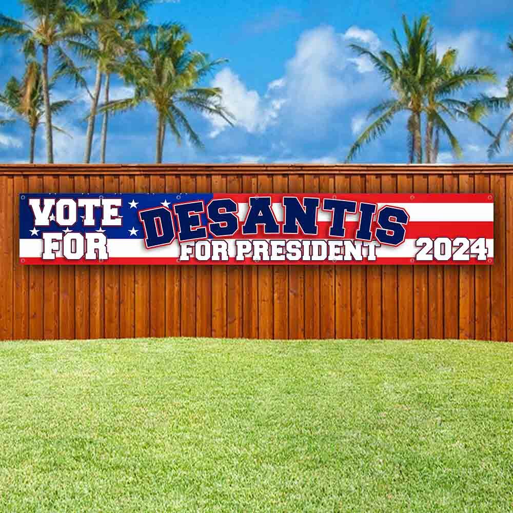 DESANTIS 2024 XXL Banner Advertising Vinyl Flag Sign Many LARGE SIZES ELECTION