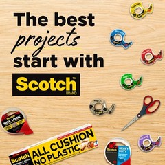 Scotch Transparent Tape, 0.5 in x 450 in (12.7 mm x 11.4 m)