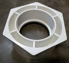 Charlotte PVC 107-12X8 Bushing 12 in Spigot x 8 in Hub PVC DWV LD Flush Bushing