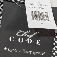 NEW Chef Code Trousers M Black White Houndstooth Chefcore Utilitarian Culinary