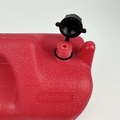 Rare Wedco 2.5 Gallon W220 Red Plastic Gas Can W/ Built-in Sight Glass New Spout