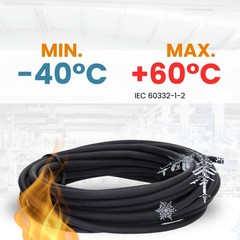 10 meter lap cable 1600251 h05rn-f 2×1 mm² copper connection cable strand rubber