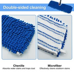 Dlaimi 4 Pack Mop Heads Replacements Compatible For Ocedar Dual-Action Flip Mop