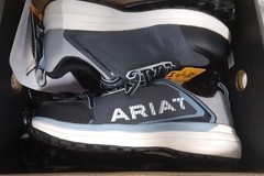 Ariat 10044427 Size 8 B Women’s Gray/Light Blue Athletic Style Work Shoe