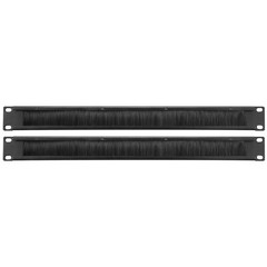 2 Pack Brush Cable Manager 1U 19 Inch Rack Mount Cable Management Panel