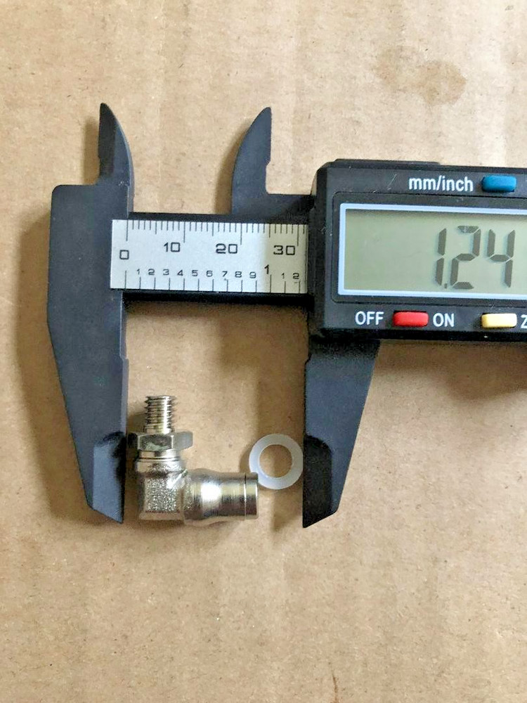 Fitting quick disconnect 90degrees,M6x1 thread,4MM (5/32).Good for any media.