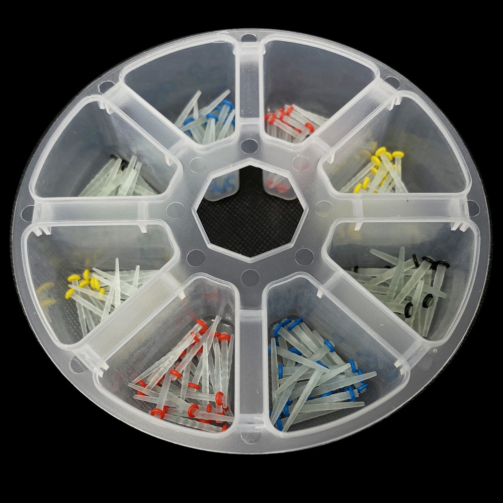 200 Pcs Dental Fiber Post Glass Quartz Teeth Restorative 1.0 1.2 1.4 1.6 1.8mm