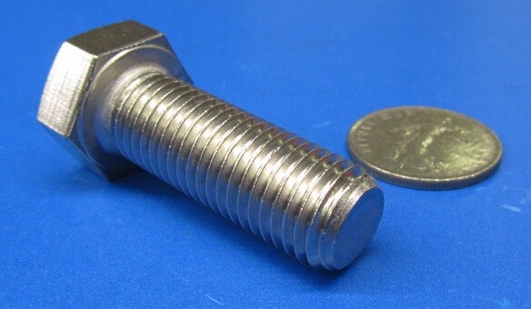18-8 A2 Stainless Steel Bolt, FT, Metric, M12 x 1.75 x 40 mm Length, 10 Pcs