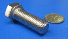 18-8 A2 Stainless Steel Bolt, FT, Metric, M12 x 1.75 x 40 mm Length, 10 Pcs