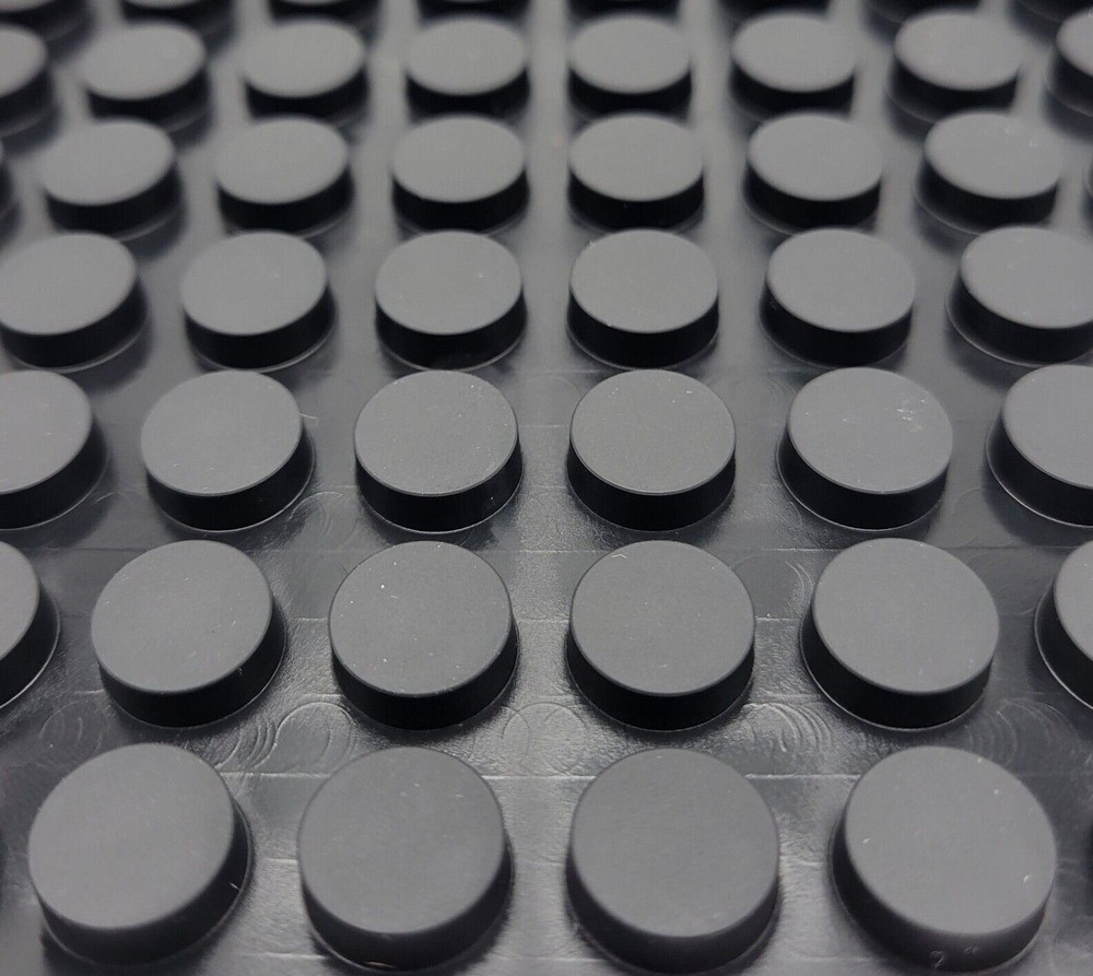 1/2″ Wide Round Rubber Stick on Feet 3/16″ Thick 3M Adhesive Backed Sheet of 24